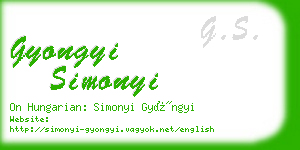 gyongyi simonyi business card